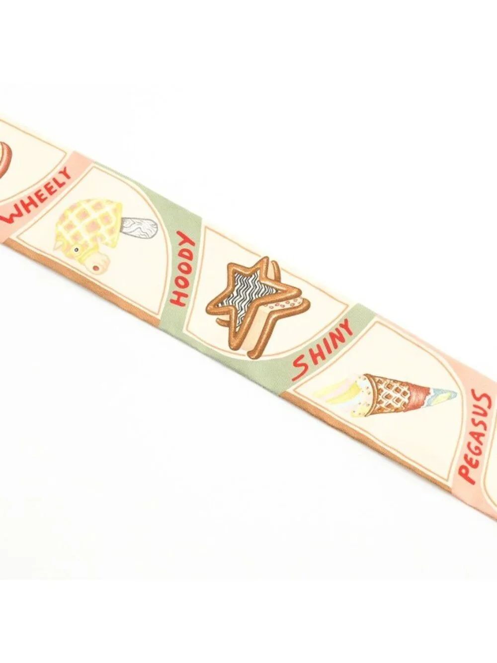 ★SOLD★ Hermes Scarf Twilly Scarves Beige - Picture 2 of 6